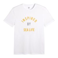 T-shirt col rond manches courtes imprimé devant Blanc LA REDOUTE COLLECTIONS