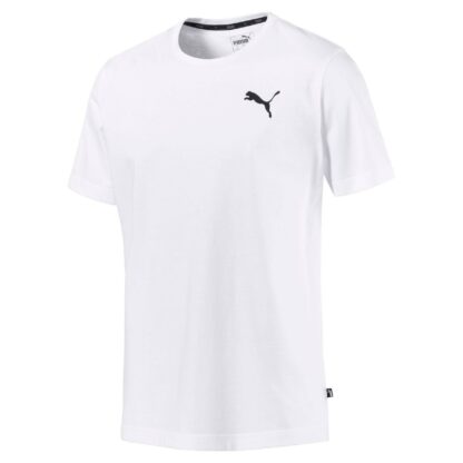 T-shirt col rond manches courtes imprimé devant Blanc Puma