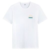 T-shirt col rond manches courtes imprimé poitrine Blanc LA REDOUTE COLLECTIONS