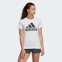 T-shirt col rond manches courtes logo Blanc adidas performance