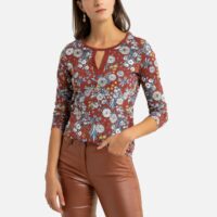 T-shirt col rond manches longues imprimé floral Imprimé Fleurs Anne weyburn