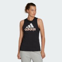 T-shirt col rond sans manches logo Noir adidas performance