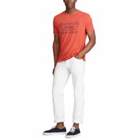 T-shirt coton slub Blanc - Bleu Polo Ralph Lauren