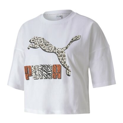 T-shirt court logo Blanc Puma