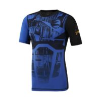 T-shirt de compression DU3957 OST SS COMP TEE Bleu Imprimé Reebok