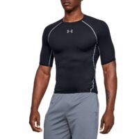 T-shirt de compression col rond manches courtes Noir - Blanc Under Armour