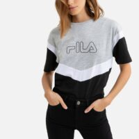 T-shirt en coton LAETA Noir/Gris/Blanc Fila