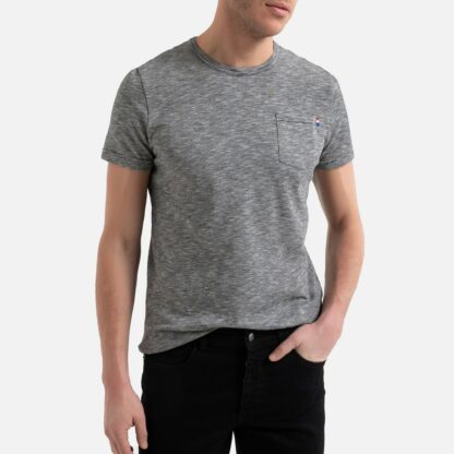 T-shirt en coton bio col rond Made in France Rayé Noir LA REDOUTE COLLECTIONS