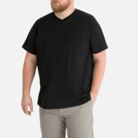 T-shirt grande taille col v manches courtes Noir - Marine - Gris Chiné Foncé LA REDOUTE COLLECTIONS PLUS