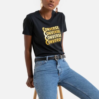 T-shirt imprimé col rond Noir Converse