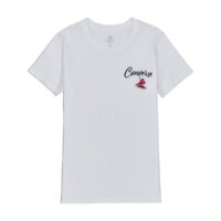 T-shirt imprimé col rond Rose;Blanc Converse