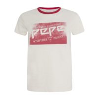 T-shirt logo Atea Ecru Pepe Jeans