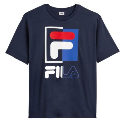 T-shirt logo Bleu Marine Fila