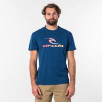 T-shirt logo The Surfing Company Noir Rip Curl