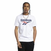 T-shirt logo Vector Blanc Reebok Classics