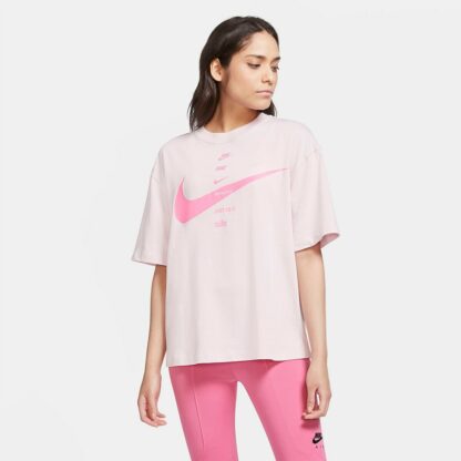 T-shirt manches courtes col rond Rose Nike