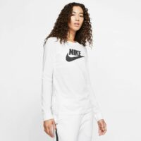 T-shirt manches longues col rond Blanc Nike