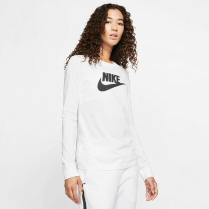T-shirt manches longues col rond Blanc Nike