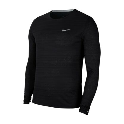 T-shirt manches longues de running Miler Noir Nike