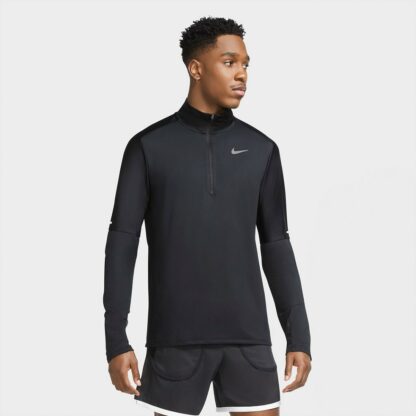T-shirt manches longues demi-zip running Noir Nike