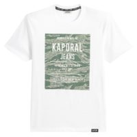 T-shirt motif camouflage Blanc - Blanc/White - Bleu (Blueus) KAPORAL