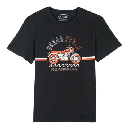 T-shirt moto Noir Oxbow