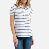 T-shirt rayé col polo