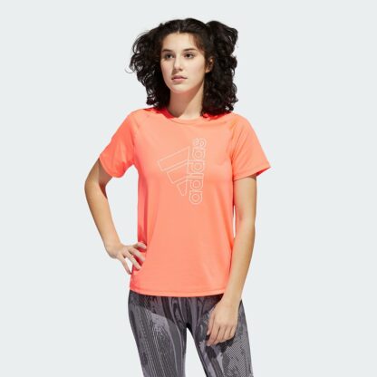 T-shirt sport manches courtes tissu anti UV Rose adidas performance