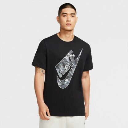 T-shirt swoosh Camo Gris Chiné - Noir Nike