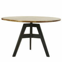 Table à manger 5/6 personnes en manguier et fonte D120 Compas Maisons du Monde