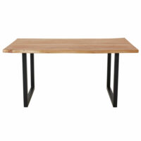 Table à manger 8 personnes en acacia et métal noir L160 Palissandre Maisons du Monde