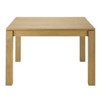 Table à manger carrée extensible 4 à 8 personnes en chêne L120/180 Danube Maisons du Monde