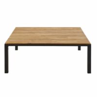 Table basse de jardin en acacia massif et métal noir Oural Maisons du Monde