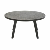 Table basse de jardin en mosaïque noire Zeliges Maisons du Monde