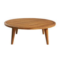 Table basse de jardin ronde en acacia massif Noumea Maisons du Monde