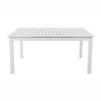 Table de jardin à rallonge en aluminium blanche L 160 à L 210 cm Extenso Maisons du Monde