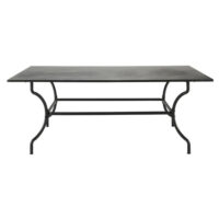 Table de jardin en fer forgé marron 6/8 personnes L200 Alpilles Maisons du Monde