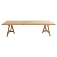 Table de jardin en teck recyclé 12/14 personnes L300 Tecka Maisons du Monde