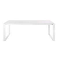 Table de jardin extensible en aluminium blanc 8/10 personnes L206/266 Guam Maisons du Monde