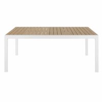 Table de jardin extensible en aluminium imitation teck 8 personnes à 12 personnes L180/270 Doolin Maisons du Monde