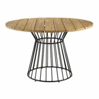 Table de jardin ronde en teck massif 4 personnes D120 Paola Maisons du Monde