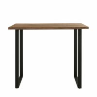 Table haute de jardin en acacia massif et acier noir 6 personnes L160 Pianosa Maisons du Monde