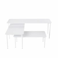 Tables gigognes de jardin en métal blanc mat Holly Maisons du Monde