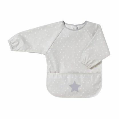 Tablier bébé enduit blanc motifs étoiles grises Maisons du Monde