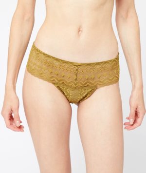 Tanga en dentelle graphique - SMOCKING  - Vert - Femme - Etam