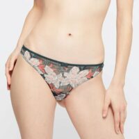 Tanga en dentelle imprimée - BLUSH  - Vert - Femme - Etam