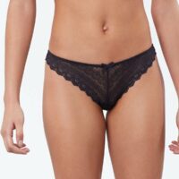 Tanga tout dentelle - ICONE  - Gris - Femme - Etam