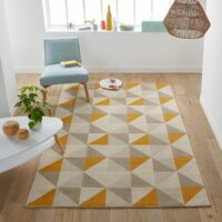 Tapis Elga Imprimé Gris/Bleu - Gris Jaune LA REDOUTE INTERIEURS