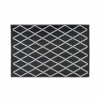 Tapis de jardin motifs géométriques noirs et blancs 120x180 LOSIA Maisons du Monde