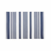 Tapis d'extérieur écru motifs à rayures bleues 120x180 Maisons du Monde